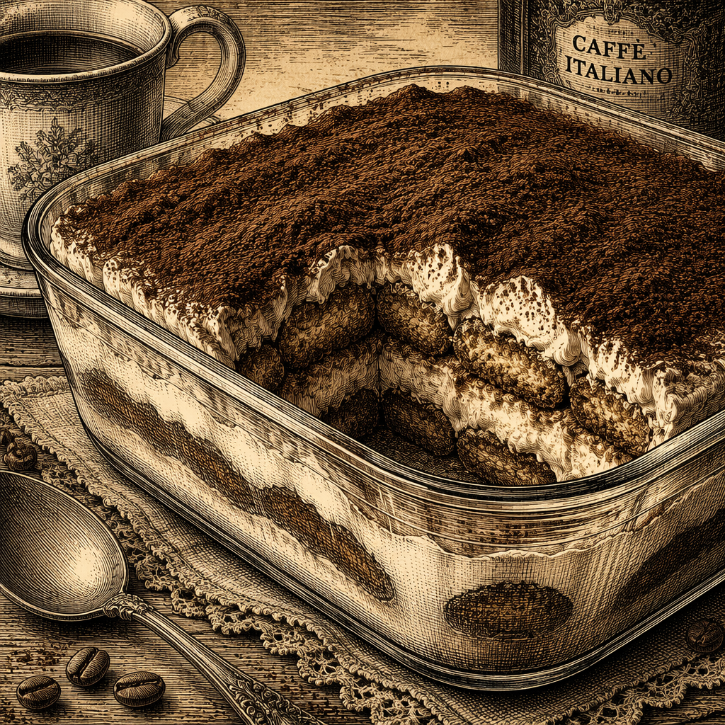 Perinteinen italialainen tiramisu-jälkiruoka Perinteinen italialainen tiramisu-jälkiruoka