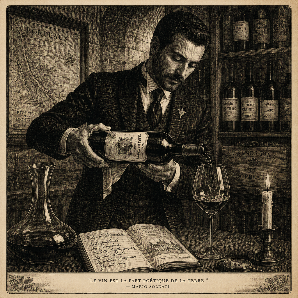 Sommelier kaatamassa viiniä kristallilasiin Sommelier kaatamassa viiniä kristallilasiin