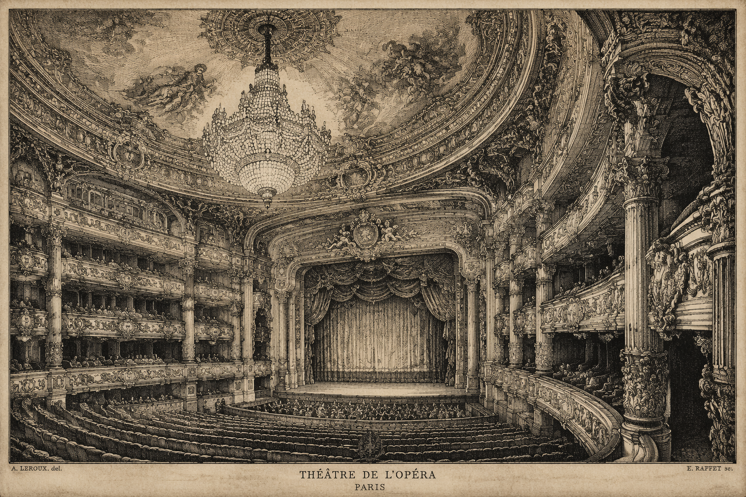 Mariinski-teatterin ylellinen ja kultainen sisätila Mariinski-teatterin ylellinen ja kultainen sisätila