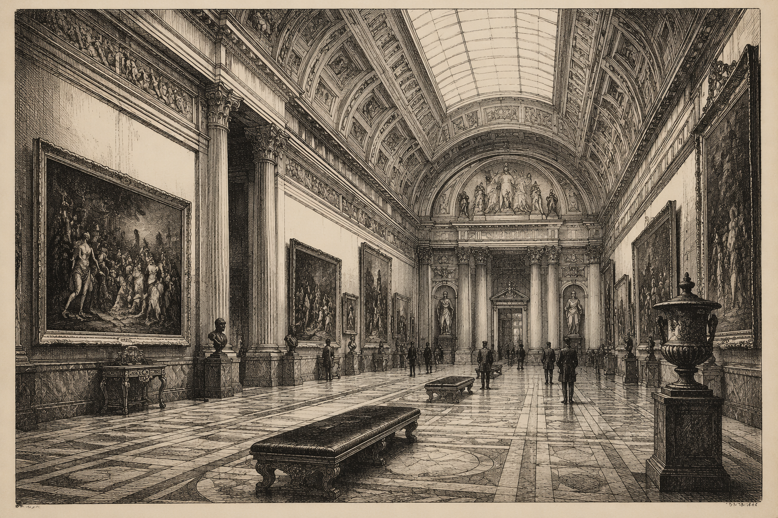 Historiallisen museon juhlava taidegalleria